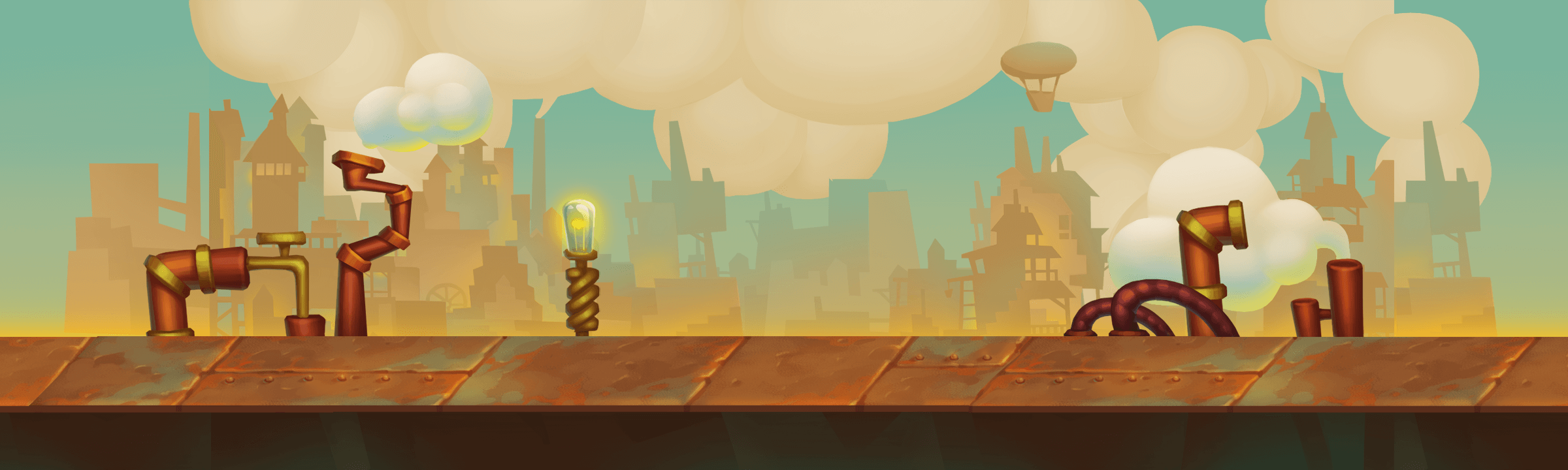 steam punk city scape